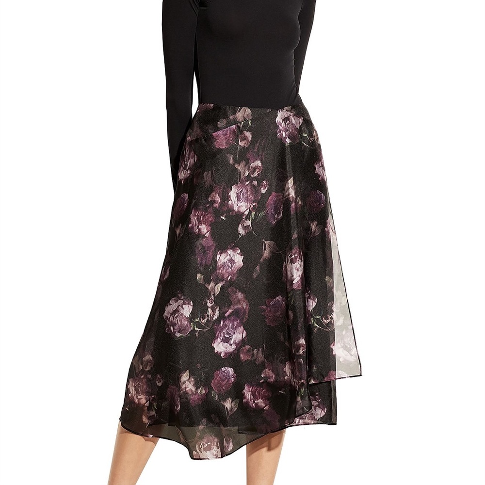 Vince Night Garden Handkerchief Drape Skirt - Picture 1 of 16